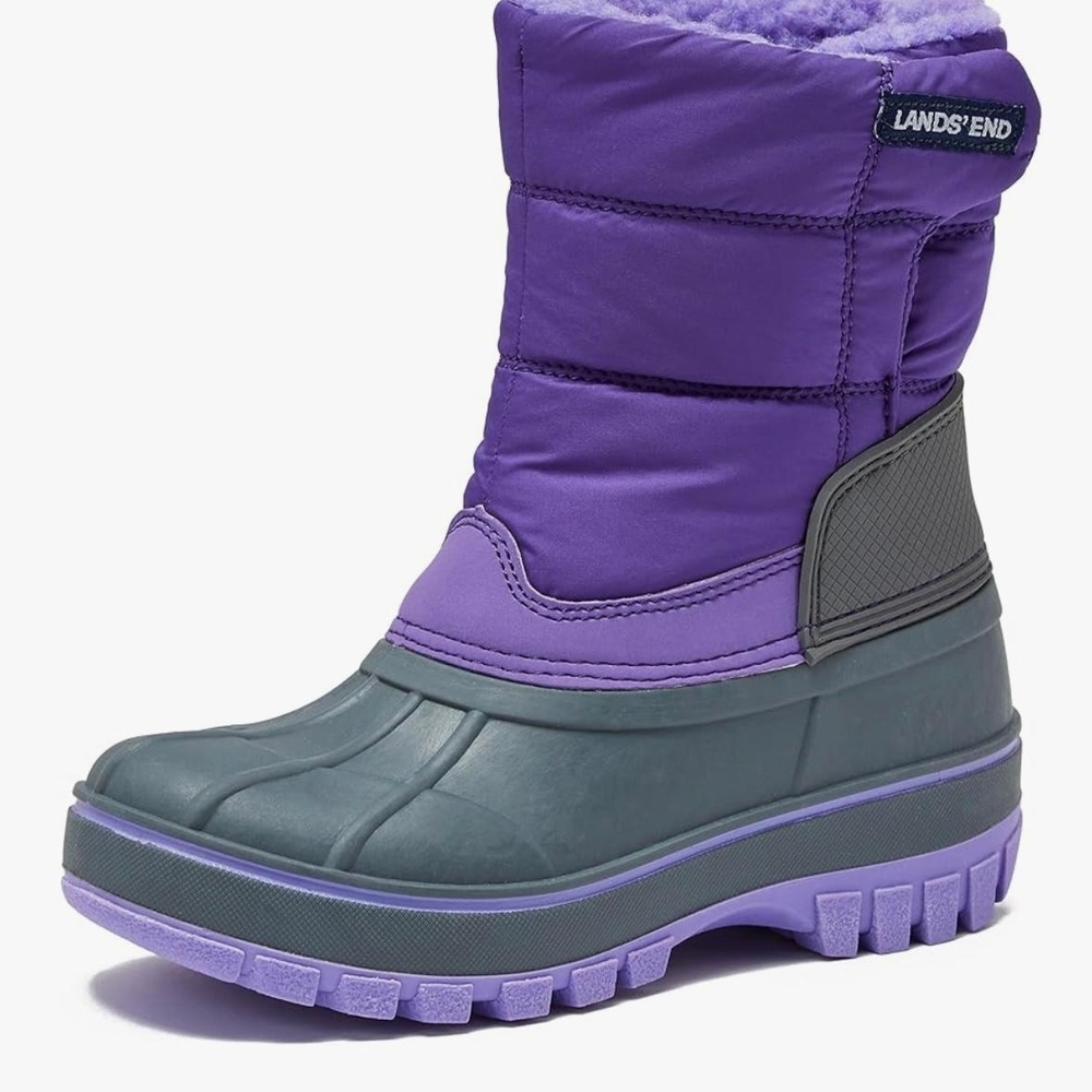 Lands' End Purple and Gray Snow Boots